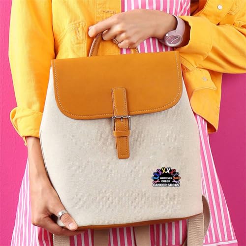 zhanghaoran Whatever Color Cancer Sucks Cancer Awareness Enamel Lapel Pin Colorful Ribbon Brooch Pin Nurse Gift Pin Badge Clothing Hat Backpack Decorations Cancer Support Gift3