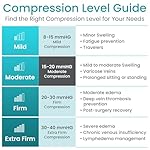 Vive Knee High Compression Socks for Women & Men – 15-20mmHg Medical Support Stockings for Varicose Veins, Swelling, Soreness & Airplane Travel – Breathable TED Hose for Legs & Feet (Beige,Black) - Image 3