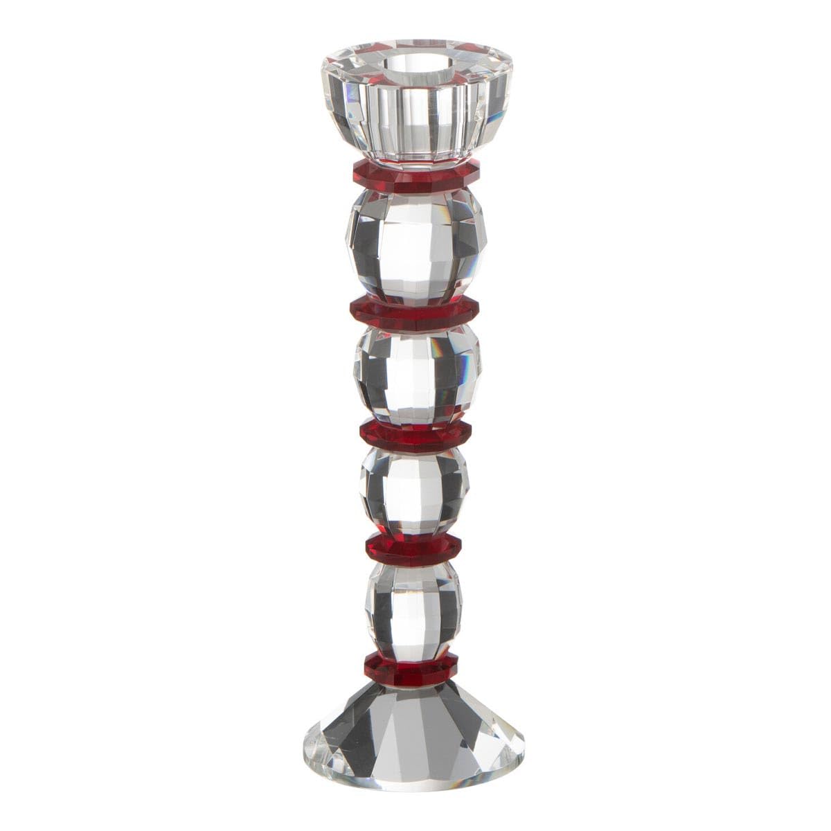 Chandelier Design en Cristal Annie 22cm Transparent & Rouge