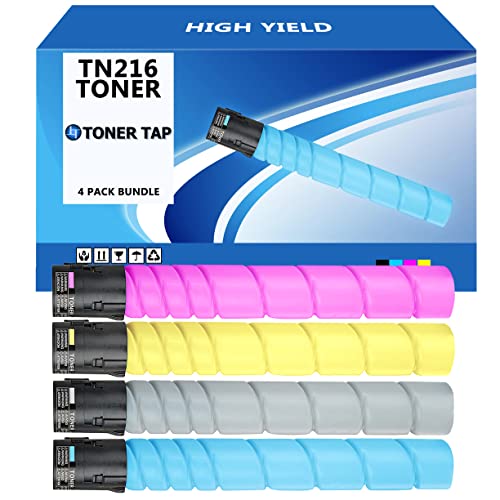 Weekly Top Sale Toner Tap Compatible KM220 for Bizhub C220 C280 C360 Replacement Cartridge for Konica TN216K TN216C TN216M TN216Y TN319K TN319C TN319M TN319Y (High Yield 4-Pack Bundle)