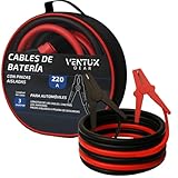 VENTUX GEAR Cables de Batería para Coche 220A || Pinzas de Alta Resistencia para Arranque de Emergencia || Longitud Óptima para Coches || Fáciles de Usar y Seguros