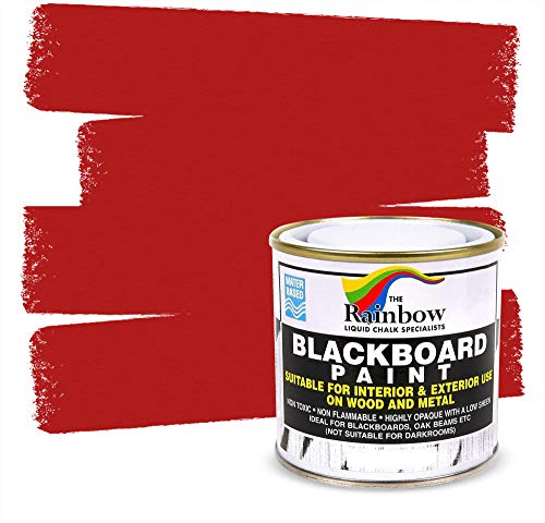 Chalkboard Blackboard Paint - Matte Finish [Red] - (8.5oz Cover 32 sf)