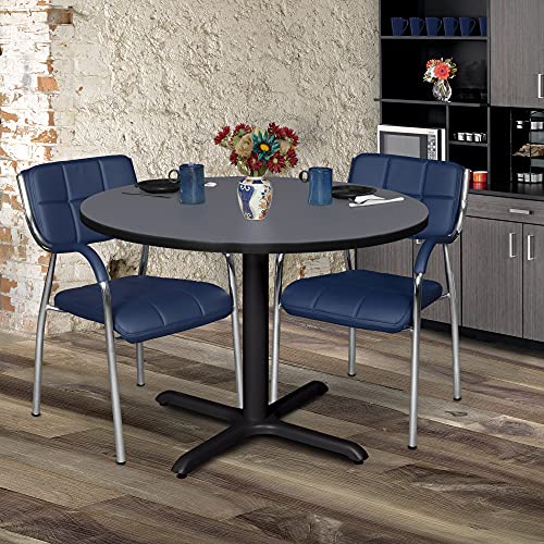 Cain 48" Round Breakroom Table- Grey #TOP1