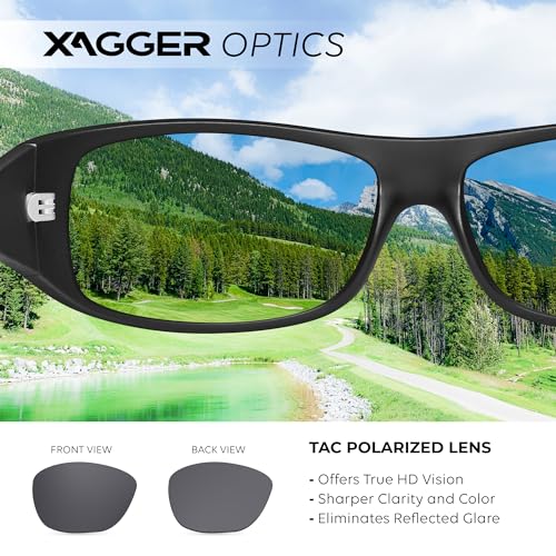 Image of Sports Polarized Sunglasses for Men Wrap Around TR90 Frame Sun Glasses
