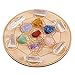 Beaupretty Conjunto Cristales de Chakra con Tablas de Madera Piedras Curativas Piedras en Caída Ornamentos Decorativos de Piedra para La Terapia de Meditación Reiki Chakra