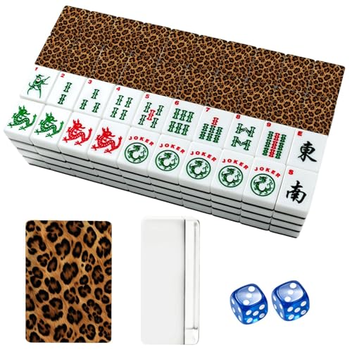 Set American Mahjong con fichas acrílicas 1.4'' y bolsa miniatura 1