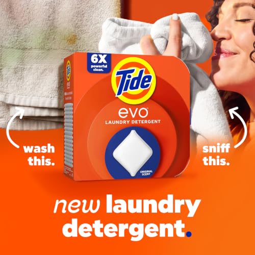 Tide evo Laundry Detergent Spring Blast Scent Works on 100% of Common Stains Concentrated Travel Detergent HE Compatible and Instant Dissolve Fights Stains Better than Leading Detergent Sheet 16 Count - image 8