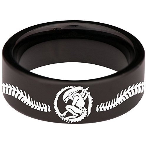 Tungsten Carbide Xenomorph Alien Ring Wedding Band Anniversary Ring for Men and Women 8mm3