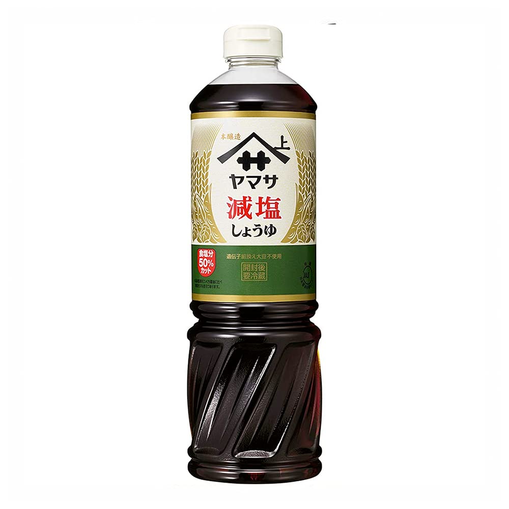 Yamasa Low Sodium Soy Sauce 1L | Naturally Brewed | 45% Less Salt | Rich Umami Flavor | Ideal for Health-Conscious Cooking