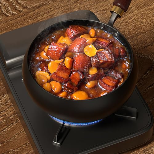 Wok de Acero al Carbono estilo Japonés 8-11 pulg con Tapa miniatura 3