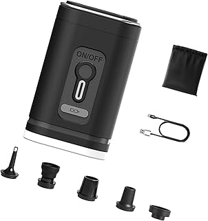 電動エアーポンプ 空気入れ ライト付き 小型ポンプ 軽量 超-効率4kPa アウトドア用エアーポンプ 空気入れ・空気抜く 携帯式エアーポンプ USB充電式 エアーポンプ 大容量1200mAh 電動ポンプ テントライト エアポンプ キャンプ用品 エアーベットなど対応 5種類のノズル キャンプギア