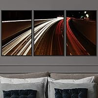 3 Piece Framed Canvas Wall Art Colorful Industrial Lights Canvas Prints Home Artwork Decoration for Living Room,Bedroom - 16