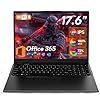 Computadora portátil FHD de 17.6 pulgadas 2025 con Office 365, 16 GB de RAM y 640 GB de almacenamiento, CPU de 4 núcleos, Windows 11, WiFi 6, Bluetooth 5.2, teclado retroiluminado, portátiles delgadas