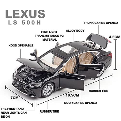 Image of Invite Enterprise Die-Cast Metal 1:32 Scale Lexus LS500H Pull Back Sedan with Music & Lights 3 Yrs & Up 【Colors as Per Stock】