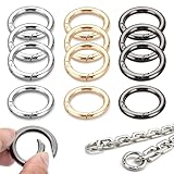 丸型カラビナ 3色 12個セット リング カラビナ おしゃれ スプリングフック キーリング 丸カン キーホルダー 亜鉛合金 バッグ チャーム アウトドア 鍵 手芸 修理用 交換用 装飾 パーツ 補修 金具