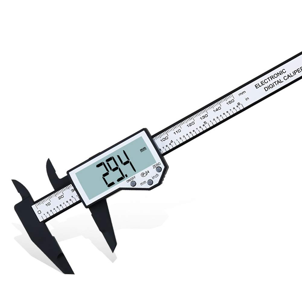 Elektroniczna Cyfrowa Suwmiarka Ip54 Wodoodporna Plastikowa Suwmiarka Pomiarowa Elektroniczna Cyfrowa Suwmiarka Do Użytku Domowego I Przemysłowego,Black-150mm