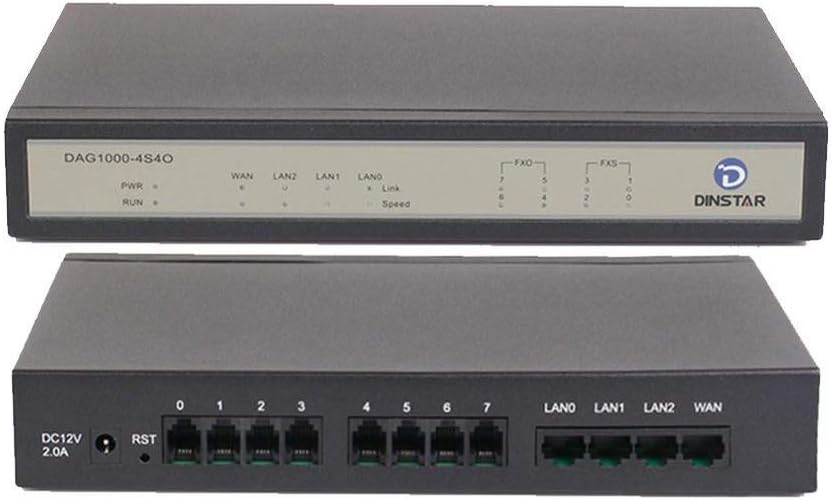 DAG1000-4S4O FXS/FXO Mixed Analog VoIP Gateway