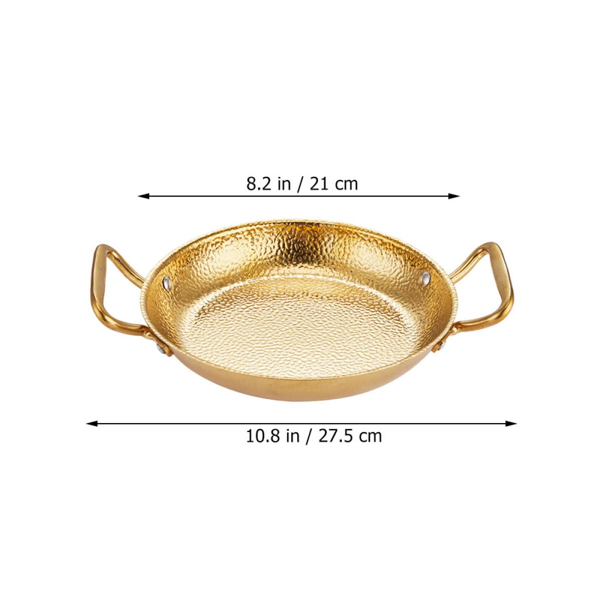 STOBAZA Stainless Steel Cookware Set Double Handle Hot Pot Kitchen Paella Pan Daily Use Easy Clean