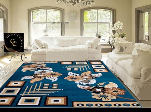 Image of Blue Area Rug 8x11 Feet