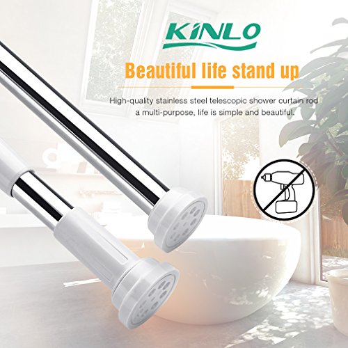 KINLO 50-80cm asta tende doccia Inossidabile