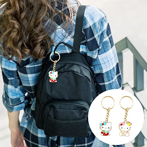 Westingmanual 24 Pieces Enamel Cat Charms For Jewelry Making 6 Styles Cute Pink Cat Charms Earring Necklace Bracelet Pendants Crafts #TOP1