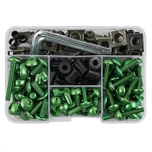 PIWINE Motorradverkleidungsschraubensatz für Suzuki GSXR/Hayabusa (Grün)