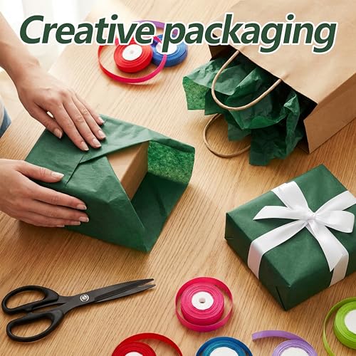 Image of Bobobag 100 Sheets Forest Green Tissue Paper 20 inchX14 inch Tissue Paper for Gift Bags, Gift Wrapping Tissue, Christmas Tissue Paper Anniversary Holiday Decoration Arts Craft