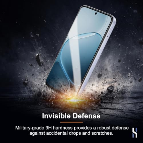 Image of Tempered Glass for Oppo K14x | Oppo K14 - Military Grade 9H Screen Guard, Anti-Scratch, Shatterproof, Edge to Edge Full Coverage - Black Border
