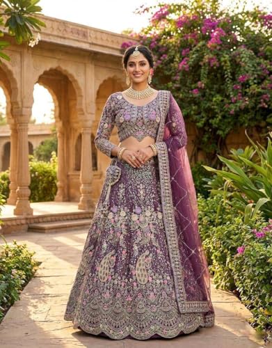 Image of Lehenga choli For Womens and Girls Soft Butterfly Net Lehenga Choli with Coding Sequins Work Dupatta | Semi Stitched Designer Ethnic Set