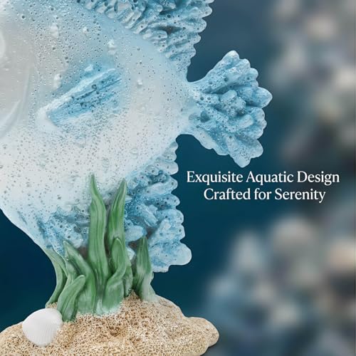 Estatua decorativa de pez oceánico estilo costero miniatura 3
