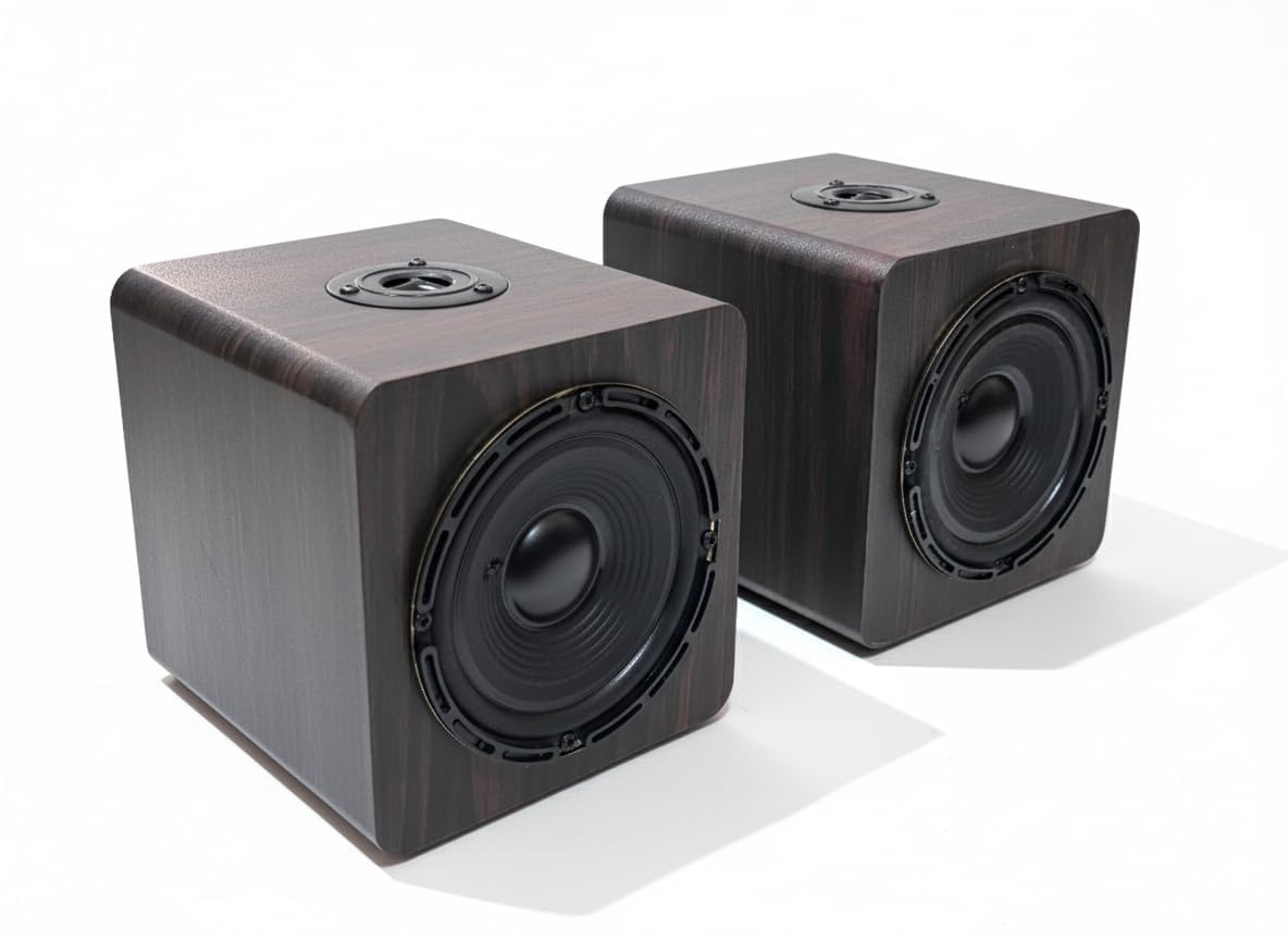 TECH-UNIQUE 5 Inch 140 W Bookshelf Speaker New Passive Wodden Speaker with 5 Inch Subwoffer and 2.5 Inch Tweeter 2 Inbuild Set of 2.