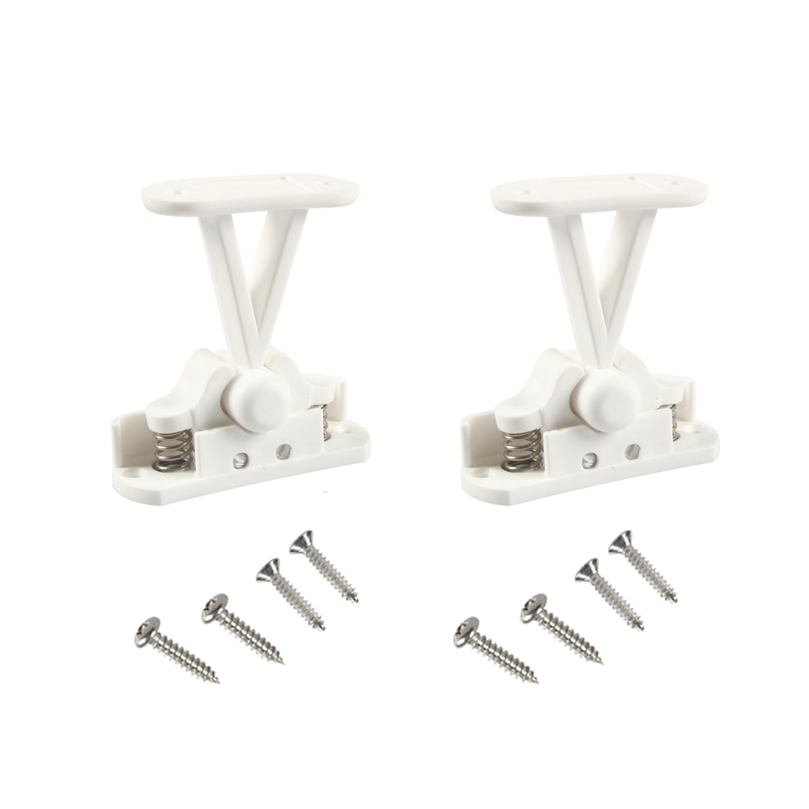 QWQJ SprungsStatic Caravans Door Retainer Catch White Nylon Door Retainer Catch Caravans Motorhomes Boats Hold Back