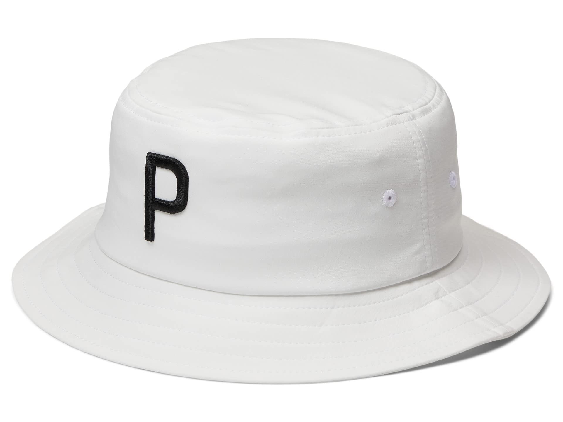 pumagolf Men's Bucket P Hat, White Glow, S