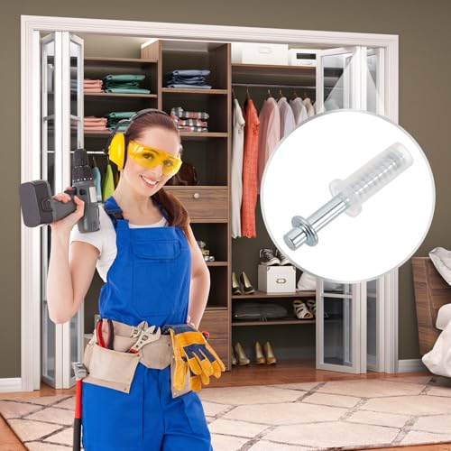 PATIKIL Kit de Herrajes para Puerta Bifolding, 3 Piezas, Pivot Superior 0.6 Pulgadas para Puerta de Clóset, Blanco miniatura 4