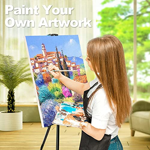 Stretched Canvases For Painting 8 Pack 9X12 Inch, 100% Cotton 12.3 Oz Triple Primed Painting Canvas, 3/4" Profile Acid-Free Paint Canvas Blank Canvas For Acrylic Pouring Oil Watercolor Painting #TOP5