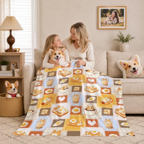Corgi Blanket Gifts for Corgi Lovers,Adorable Puppy Throw for women - image 5