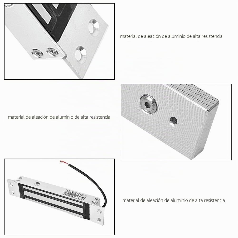 Cerradura electromagnética, MAGT eléctrico magnético Flush cerradura electromagnética Monte Embedded DC 12V 180kg Fuerza de retención for el control de acceso de una sola puerta