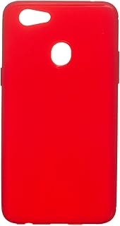 جراب ظهر بتصميم سادة من البولي يوريثين الحراري لهاتف أوبو F5 - أحمر