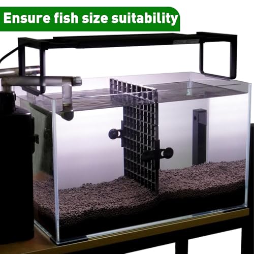 Image of LINLAN 8 Pieces 5.9x11.8in (15X30cm) Aquarium Grid Plastic, Fish Tank Divider, Egg Crate for DIY Filtration and Bottom Protection in Aquascaping(White-No Accessories)