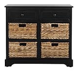 Safavieh American Home Collection Newburgh 6-Drawer Storage Unit, Distressed Black