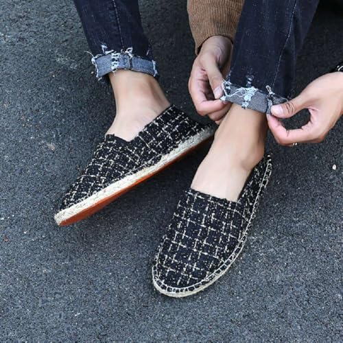 mitvr Mens Breathable Flax Loafers Lightweight Slip-On Flats Casual Comfort Soft Walking Shoes4