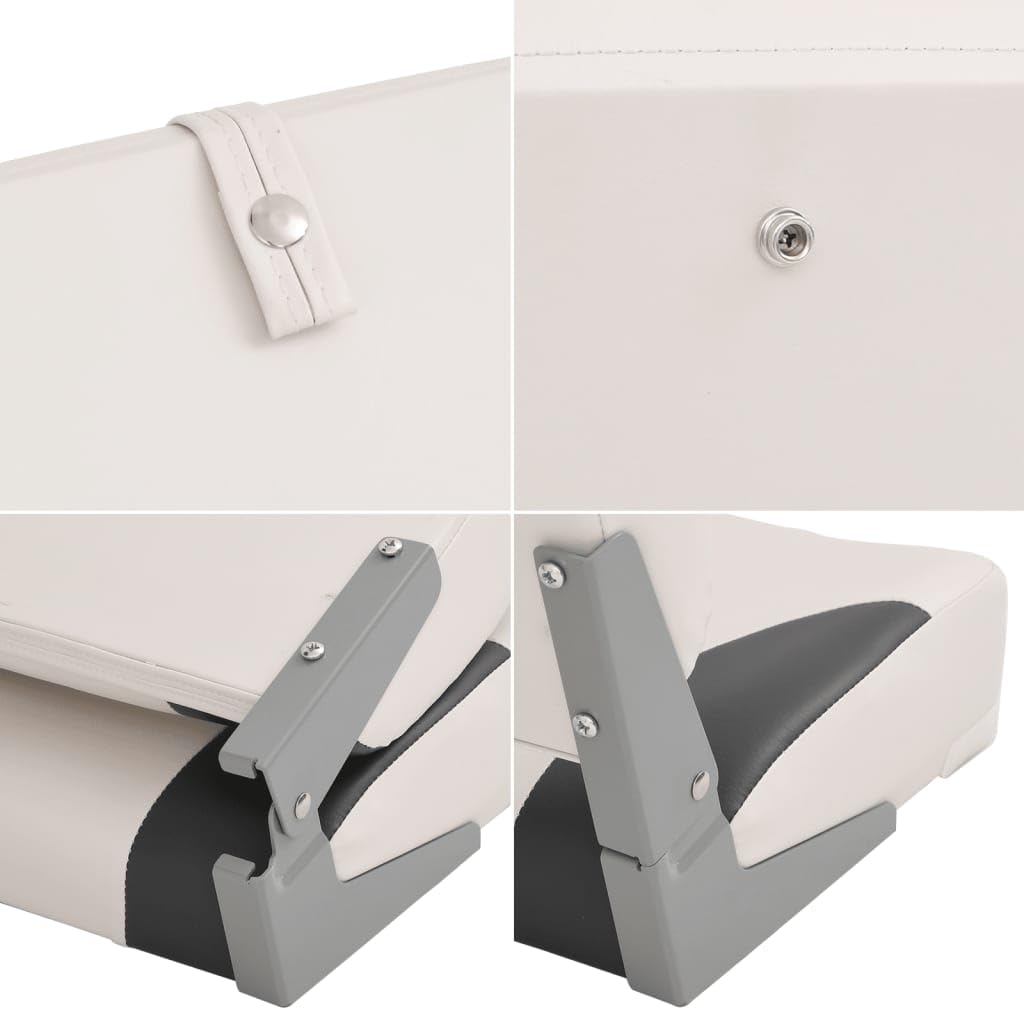 vidaXL Sièges de Bateau Pliables Lot de 2 à Dossier Haut 41x36x48 cm, Chaise de Bateau, siège de Bateau Pliable, siège de Bateau Pliant