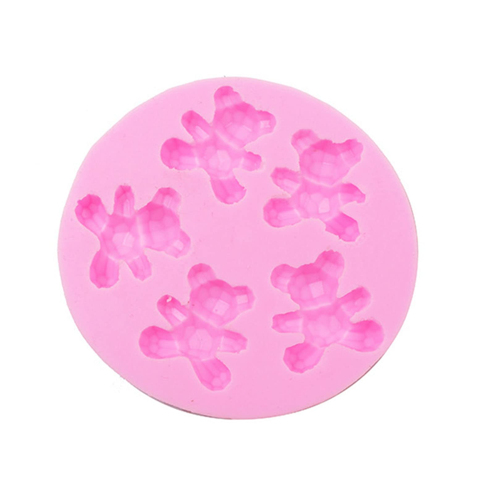 Xinsheinelry Diamonds Bear Silicone Mold Chocolate Candy Mold for Dessert Ice Block Cupcake Decor Baking Tool Bear Silicone for Fondant