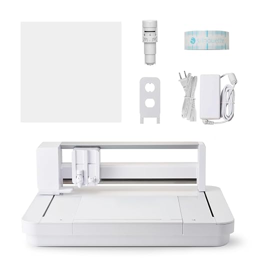 Silhouette America Silhouette Curio 2 Cortador Plano de Grande Formato de 12 Polegadas com Base Eletrostática, Altura de Material de 20 Mm, Compatível com Ferramenta Elétrica e Silhouette Studio