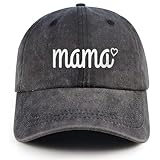 Mama Hat for Women Adjustable Cotton Baseball Cap Gifts for Mom Hats Black