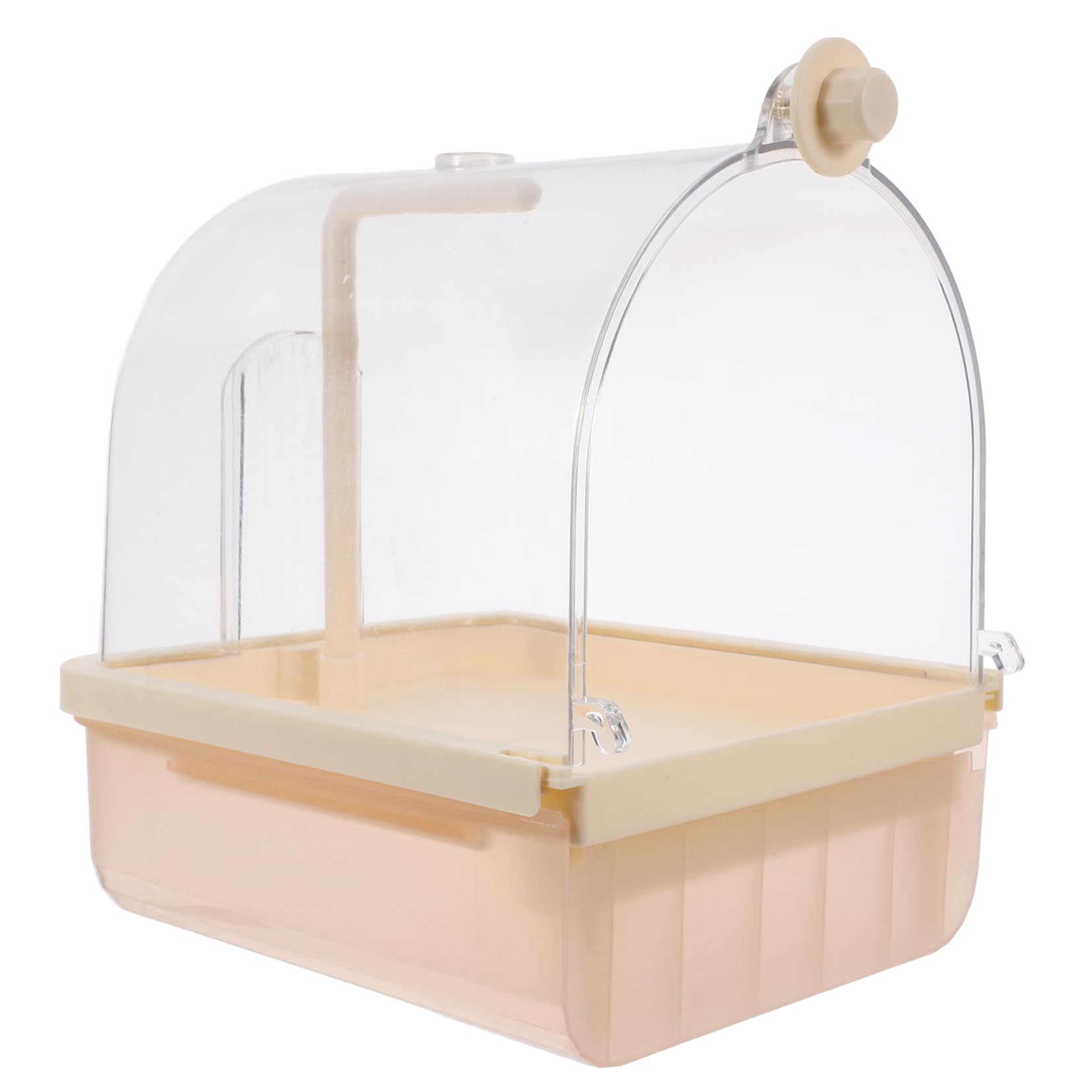 Toddmomy Bird Bath Box per Uccelli Vasca da Bagno Automatica per Pappagalli con Testa Spruzzatrice Accessorio per Gabbia con Funzione di Alimentazione e Bagno per Uccelli di Piccole e Medie