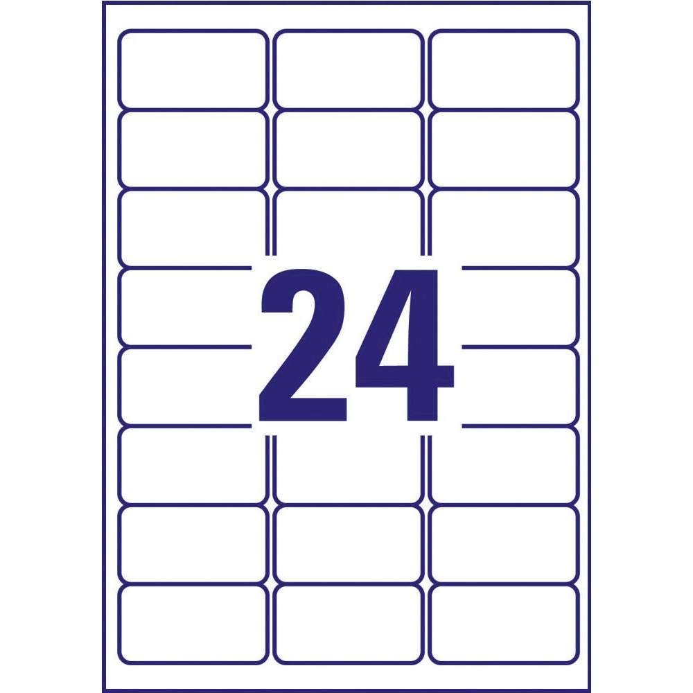 Avery Zweckform L6141-20 Etichette adesive in carta kraft (A4, 480 pezzi, 63,5 x 33,9 mm) 20 fogli bianchi