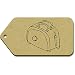 Azeeda 10 x Grand 'Pain Grillé dans Un Grille-Pain' etiquettes de Bagage (TG00011406)