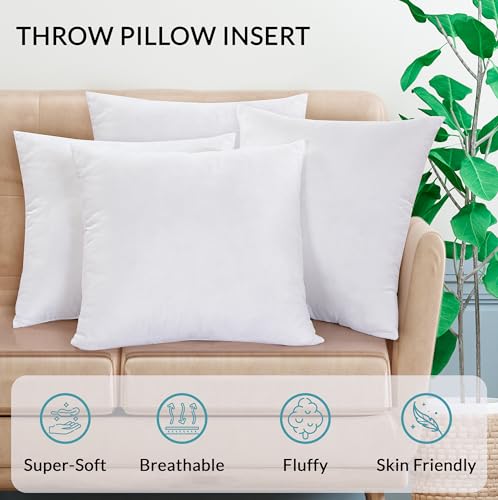 Image of ROYALE LINENS 26 X 26 Pillow Insert - Down Alternative Throw Pillows Insert - Square Pillow Pack of 1 White - Bed & Couch Pillows - Inner Cushion for Bed, Cushion for Living Room - Shams Stuffer
