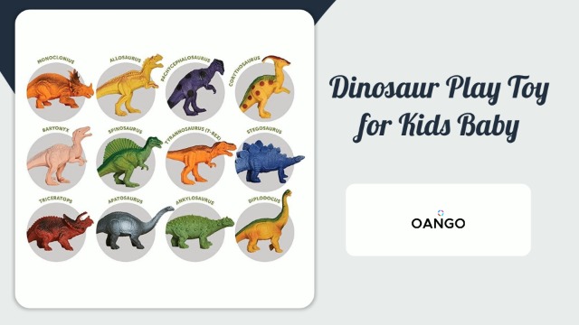 Buy OANGO Dinosaur Rubber Play Toy Set 12 Pieces, Non-Toxic